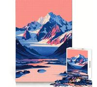 Alaskan Minimalist Art for Adults 1000 Piece Jigsaw Puzzle Logic Ability Quiet Enjoyment Secure Join Great Gift (50X75CM)