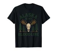 Alaskan Wilderness Pride Last Frontier Moose Bear Paw T-Shirt