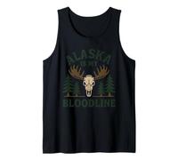 Alaskan Wilderness Pride Last Frontier Moose Bear Paw Tank Top