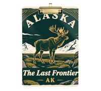 Alaska's Last Frontier clipboard Unbreakable Transparent for Volleyball Baseball Coaches Size 9 x 12 Gold