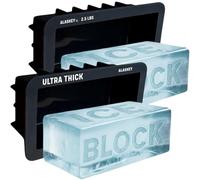 Alaskey® Extra Large Ice Block Mold 2.5 lbs (2-Pack) | Create Perfect Reusable Ice Bricks | Professional Silicone Mold for Crafting Giant Ice Cubes, Ideal for Ice Baths, Coolers, Bartender Accessories