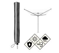 AlaSou Rotary Washing Lines Cover,Rotary Line Washing Cover Waterproof with Zip, Protect Rotary Clothes Dryer and Rotary Dryer Washing Lines(Grey)
