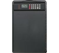 Alassio 0085 - Klemmbrett aus Kunststoff, schwarz, ca. 35 x 23 cm, Brett mit Kle