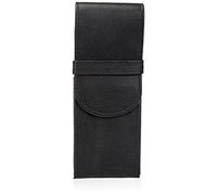 ALASSIO 2617 Pen Case, Real Leather, Black, 3 Pens, 14 x 6 x 2.5 cm