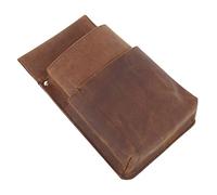 Alassio 42195 Belt Bag for Waiter's Purse,Holster for Waiter's Wallet,Made of Genuine Leather,Coin Purse,Holder for Wallet,Halter Approx. 22x14x4 cm, ca. 22x15x4 cm, Waiter's Wallet Belt Bag Brown