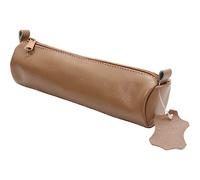 ALASSIO 43016 Pencil Case Real Leather Natural 21 x 6 cm Dark Brown