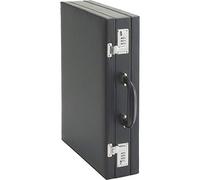 Alassio - 92300 PONTE - attache case briefcase with expandable fold, imitation leather, black