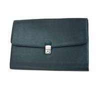 Alassio Dokumententasche Udine, Aktenmappe aus Lederimitat, verschließbare Dokumentenmappe, für A4 Format Briefcase, 39 cm, Black (Schwarz)