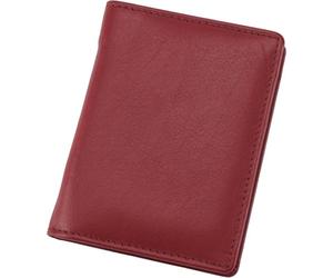 Alassio Monza 43064 Leather Notepad Case Red 10 x 7.5 x 1 cm Leather Pencil Case with A8 Notepad 3 Compartments and Mini Ballpoint Pen Metal