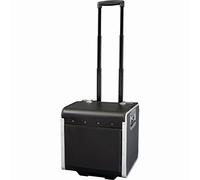 ALASSIO Perugia 14.5" x 14.5" x 14.5" Black Faux Leather Briefcase