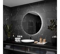 Alasta Bali Elegant Round Bathroom Mirror with LED Lights 70x70 cm Customizable Bathroom Wall Mirror - Stylish Bathroom LED Mirror for Modern Home Decor