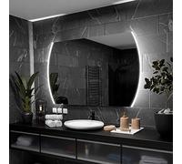 Alasta Baltimore Bathroom LED Mirror, 110x80 cm Rounded Design with Customizable Lights for Stylish Bathroom Decor