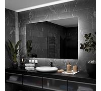 Alasta Dubai Elegant Rectangular Bathroom Mirror with Lights 200x100 cm Customizable, LED Illuminated Bathroom Wall Mirror - Modern Style Bathroom LED Mirror