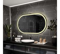 Alasta Palermo Bathroom Mirror with LED Lights 160x80 cm Neutral Light Contemporary Wall-Mounted Bathroom LED Mirror, Elegant Mirror with Lights for Modern Bathroom Decor