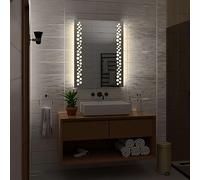 Alasta Toronto Bathroom Mirror with LED Lights 60x90 cm Neutral Light Contemporary Wall-Mounted Bathroom LED Mirror, Elegant Mirror with Lights for Modern Bathroom Decor