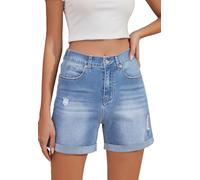 Alaster Queen Women's Blue M Size Mid Rise Denim Shorts