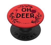 Alastor Radio Demon Oh Deer Red Pop Socket PopSockets Adhesive PopGrip