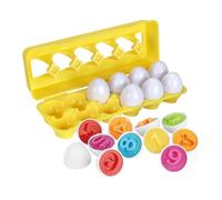 Alasum 1 Box Early Learning Numbers for Educational Math Games Cognitive Development Preschool Educational for Birthday with Matching Eggs