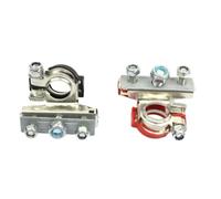 Alasum 1 Pair Copper Battery Terminal Clamps with Lead-Free Insulation and Post Plastic Protective Covers, Universal Car Battery Post Clamp Connector for Vehicle and Van