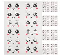 Alasum 10 Sheets Easter Egg Stickers with Cute Face Expressions for Cards and Parent Interaction, PVC Material with Strong Adhesion and Versatile Applications