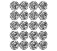 Alasum 100 Sets Silver Copper Brooch Pin Backs with Locking Safety Clasp, Flat End Design, Smooth Polished Surface, Sturdy Construction Prevents Accidental Punctures, for Delicate