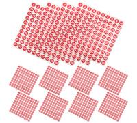 Alasum 100 Sheets Red Waterproof Self-Adhesive Number Stickers with White Digits, 10mm Round Digital Stickers for Clothes and Shoe Classification, for Keys and Storage Jars