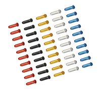 Alasum 100pcs Bike Cable End Caps Aluminum Alloy Brake Cable Tips Protective Bike Accessories Rust-Resistant Replacement