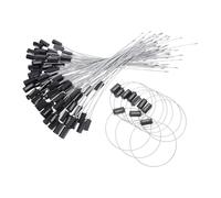 Alasum 100pcs Black Cable Seals for Cargo and Truck Trailers Easy Installation and Enhanced Identification, Made of Abs and Galvanized Steel Wire, for Sea and Land Transportation Security