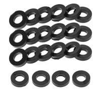 Alasum 100pcs Black Plastic Jazz Drum Gaskets Screw Washers for Drum Kit Maintenance and Tuning Anti-slip Flat Spacers for Jazz Protection and Stability in Concerts Practice Studios