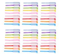 Alasum 100pcs Waterproof PVC Identification Wristbands, Anti-Lost Writable Bracelets Adorable Patterns, for ’s Parties and School Hiking Events Random Color