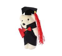 Alasum 10pcs Adorable Bear Graduates Decoration for Graduation Ceremony Standing Bear Doll Flower Bouquet Accessories Safe Material for Commencement Black White