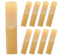 Alasum 10pcs Alto Saxophone Reeds Strength 1.5 Premium Reed Materials Easy to Install No Burrs Beige for Professional Saxophone Players