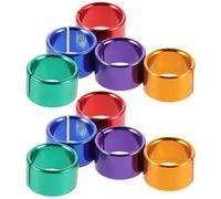 Alasum 10pcs Aluminum Dove Leg Bands Split Open Bird Foot Rings for Poultry Identification Blue, Green, Orange, Purple, Red Colors Suitable for Racing Pigeons and Chicks