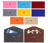 Alasum 10pcs Compact Felt Storage Bags with Snap Button Closure, Small Felt Pockets for Cash, Loose Change Organising for Travel and Everyday Use