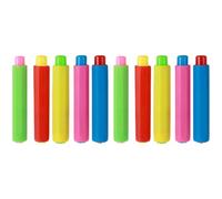 Alasum 10pcs Lightweight Plastic Chalk Holders Clip Set for Teachers Dust-free Chalk Storage with Adjustable Clamps to Prevent Breaking for Classroom Use Random Color