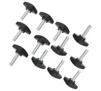 Alasum 10pcs Mic Holder Clamp Screw Microphone Stand Screw Set Black Pp Carbon Steel Stainless Steel Easy Installation Angle for Recording Setup