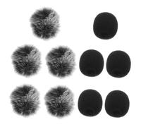 Alasum 10pcs Microphone Windscreen for Headsets Lapel and Lavalier Microphones Wind Noise Reduction Audio Quality Lightweight Design for Indoor and Outdoor Use