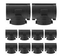 Alasum 10pcs Nylon T Type Conduit Tee Connector for Electrical Cable Management Systems, Black Plastic T Shape Splitter with Easy Snap-in Installation for Industrial Wire Routing