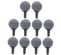 Alasum 10pcs round Bubble Air Stones 30x30mm Aquarium Oxygen Diffuser Fish Tank Air Pump Accessories for Pond and Daily Use