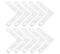 Alasum 10pcs Screen Frame Corner Brackets Iron 90-degree Fixed Angle Silver Easy Install for Screen Doors