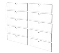 Alasum 10pcs Signage Frame Acrylic Nameplate Holders Wall Mounted Sign Holder Horizontal Adhesive Strip for Door Plates Home School Office Display Acrylic Sign Plate