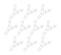 Alasum 10Pcs Y Shape Plastic Hose Fittings 6.4Mm Garden Water Hose 3-Way Connector Tee Joints for Outdoor Irrigation and Lawn Watering Equipment