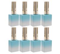 Alasum 11.7ml Mini Nail Polish Bottles Glass Empty Vials with Brush Applicator for Nail Art and Travel 8pcs Set Professional Use