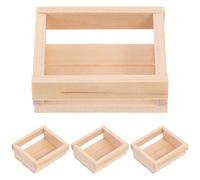Alasum 12 Scale Dollhouse Accessories Tiny Craft Boxes with Hollow Design for Dollhouse Fruit Shelf and Miniature Basket Storage