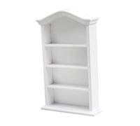 Alasum 12 Scale White Mini Bookcase for Dollhouse Decoration Tiny Storage Shelf for Dolls Home