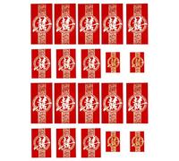 Alasum 120pcs Red Chinese Wedding Money Envelopes Set with Classic Printed Characters, Easy to Operate and Reusable Paper Packets for Giving at Engagement Banquets
