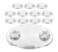 Alasum 12pcs Bicycle Mudguard Leg Fixing Screws with Metal Clamp Plates, Bike Fender Support Mounting Clips for Rainy Weather Cycling, Compatible with Mountain and Road Bike