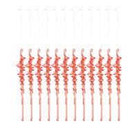 Alasum 12PCS Clear Icicle Christmas Tree Ornaments, Twisted Clear Red Icicle Drop, Acrylic Crystal Pendant Hanging for Xmas Tree Winter New Year Holiday Decor