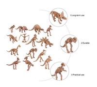 Alasum 12Pcs Dinosaur Model Skeleton Lifelike Simulation Educational for Safe Environmental Materials for Learning and Imagination Assorted Patterns for Collection