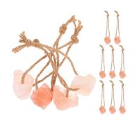 Alasum 12Pcs Pink Mineral Salt Lick Natural Salt Blocks Hanging Rope for Deer Goat Enclosures and Pastures Easy to Use Promotes Overall Health